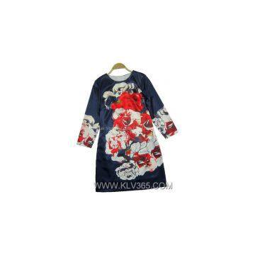 Women Designer Dress Printed Floral Dress photo-2