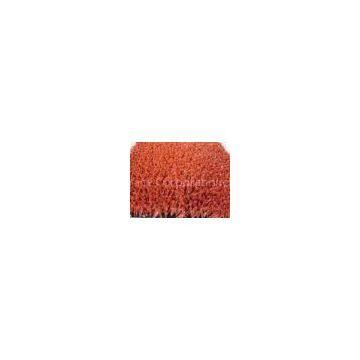 9800Dtex Red Coloured Fibrillated PE Artificial Fake Grass Decoration Lawn 20mm