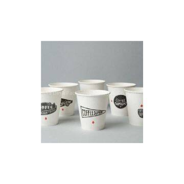 Cold drinking paper cup white with print