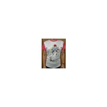 Casual fashion ladies short-sleeved t-shirt designs ladies fashion short t-shirt factory outlets