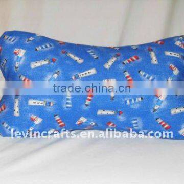 Cute blue dog bone shape silk neck pillow