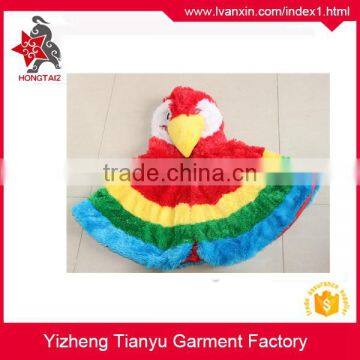 2017 Newest Rainbow Strip Plush Owl Children Cape For Winter