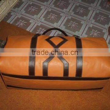 Genuine cow leather travel bag