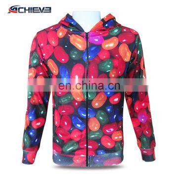 Achieve Zip-up Hoodie Sweatshirt with Print Pattern for Men