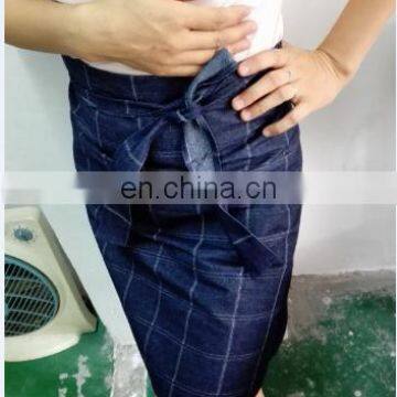 Jean waist apron same quality ties in 4cm wide