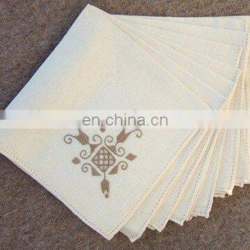 100% pure linen napkins with embroidery