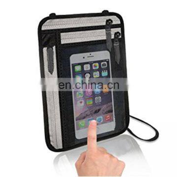 RFID Neck Wallet Passport Holder for Traver Document Case Bag