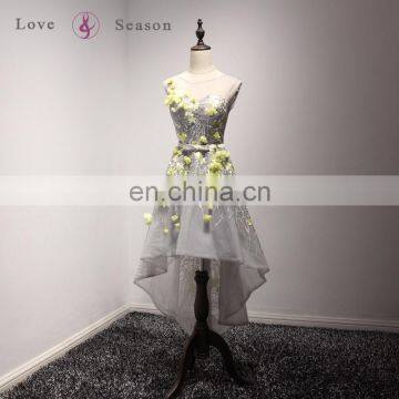 A17CL0014 tea length high low rainbow prom dresses long evening dresses for teenagers