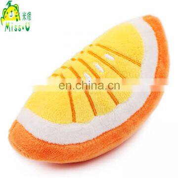 Wholesale Durable Yellow Orange Plush Pet Toys