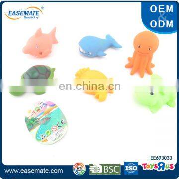 The best selling products 2017 6pcs PVC free soft sea animal set