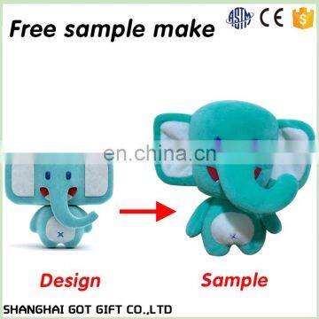 Fashion Children Room Bedding Decoration Pillow Cushion Elephant Plush Toy Wholesale photo-2