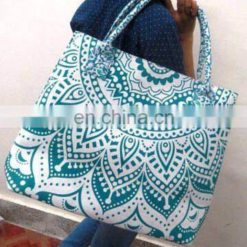 Indian Cotton Mandala Bag Women Handbag Tote Bag Shopping Purse from India