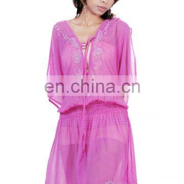 Chiffon Hand Embroidered Kaftan