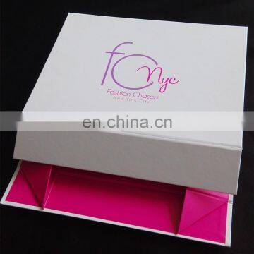 Handmade nice design custom printing magnet folding cardboard box for clothes