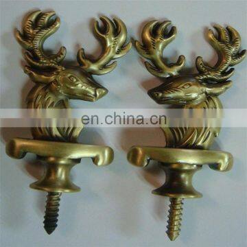 High fashoin 3d antique brass custom animal deer shape souvenir