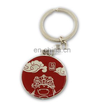 Custom metal keychains custom round epoxy enamel keychain wholesale