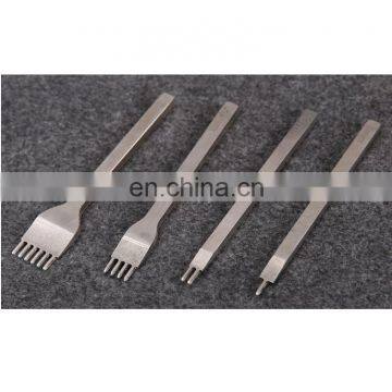 4 Pieces Leather Hole Punch White Steel Stitching Punch 3 mm 1/2/4/6 Prong Leather Craft Tools Lacing Stitching Perforate