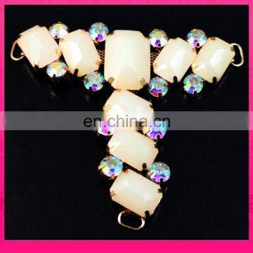 factory supply cheap rhinestone slipper accessories sandal decoration