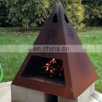 Latest design corten steel metal wood burning patio fire pit