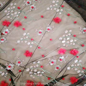 handmade lace beaded fabric for dresses wedding dress
