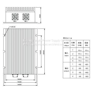 PDE-B Series 400-500W Single/dual 12/24/48V Power Supply Converter photo-2
