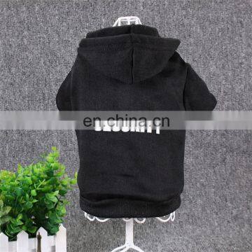 High Quality Cotton Security Printing Black Hoodie Dog photo-3