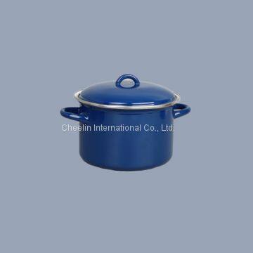 Enamel Carbon Steel Casserole with enamel knob
