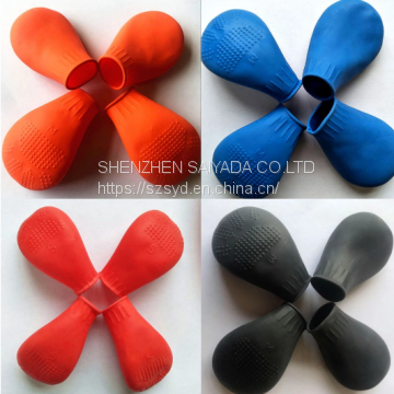 4 Pcs Waterproof Dog Shoes Pets Boots Socks For Small Dogs Cats Non Slip Rubber Rain Dog Shoes Socks for Outdoor Candy Colors photo-3