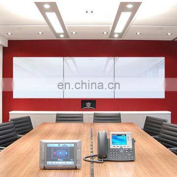 Office Wall Mounted Clear Tempered Glass Panel Magnetic Dry Erase Whiteboard photo-2