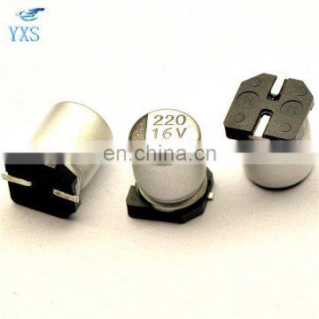 SMD Aluminum Electrolytic Capacitors 16V/220UF 6.3*7.7MM Chip Capacitors