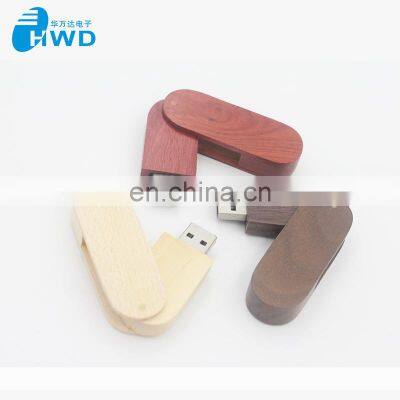 Hot Sale Swivel Wooden USB Flash Drive, Memory Stick 1g/2g/4g/8g/32g/64g Oem Logo Printing Gift Usb photo-4