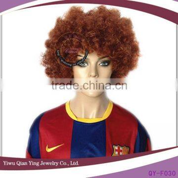 cheap short synthetic afro curly brown wigs