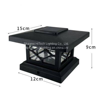 Solar Post Cap Light Waterproof Energy Saving LED Solar Fence Light Warm White Light Decoration for Garden Fence photo-2