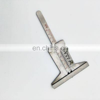 0-50mm 0.1mm T Style Stainless Steel Slide Tire Tyre Tread Depth Gauge photo-2