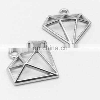 High Quality Metal Making Accessories Metal Diamond Charm Pendant Zinc Alloy Jewelry