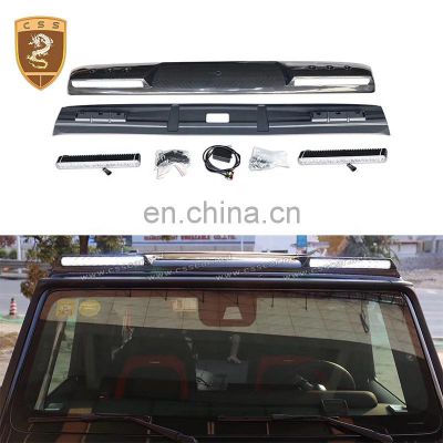 Car Parts Carbon Fiber Material Auto Front Roof Spoiler Wing With LED Light For W464 G63 G500 2019+