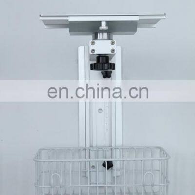 Good Quality Aluminum Alloy Medical Instrument Patient Monitor Trolley Wall Stand for Hospital photo-4