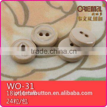 11mm Natural Raw Wood Button for Shirts photo-3