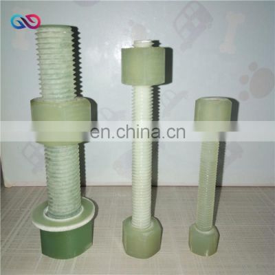 M6 M10 M12 M16 M20 M24 Composite bolt and nut, Epoxy resin bolts and nuts, Fiberglass bolt and nut