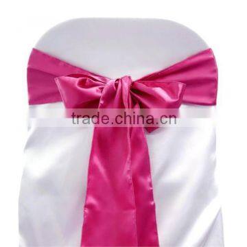 Satin Ruffle Chair Sash For Wedding and Banquet