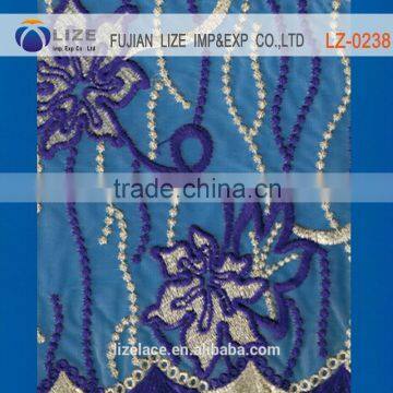 Fancy Embroidery Organza Mantilla Lace Fabric for Jamdani Saree photo-5