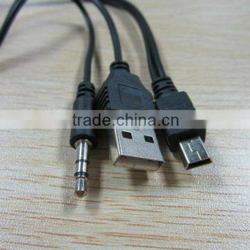 high speed USB Y Splitter USB TO mini5p usb cable AUDIO