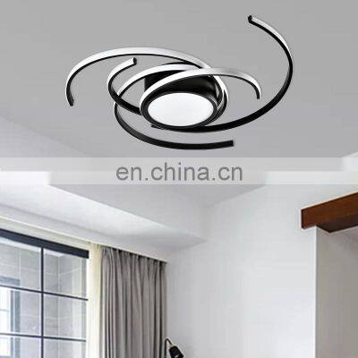 HUAYI New Design White Black 33w 40w Living Room Bedroom Hotel Indoor Modern LED Ceiling Lamp