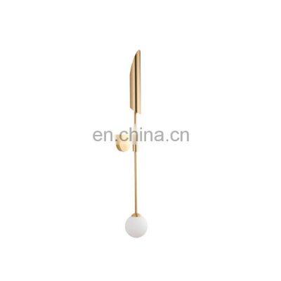 Modern Minimalist Led Wall Light Decorative Indoor Copper Wall Lamp For Home Hotel