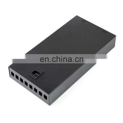 SC FC 8 Core Fiber Port Wall Mounted/desktop Type Fiber Optic Patch Panel LIU BLACK Cold Rolled Steel FTTH FTTB FTTX Network