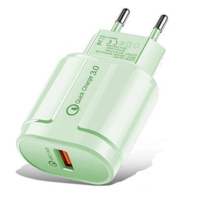 Quick Charge 3.0 Travel Charger for iPhone 11 8 Samsung Xiaomi Port Fast 18w Charging Wall Mobile Phone Charger