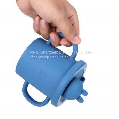 Weiqi Silicone Sippy Cups Animal Shape Kids Toddler Training Drinking Straw Cup With Lid photo-2