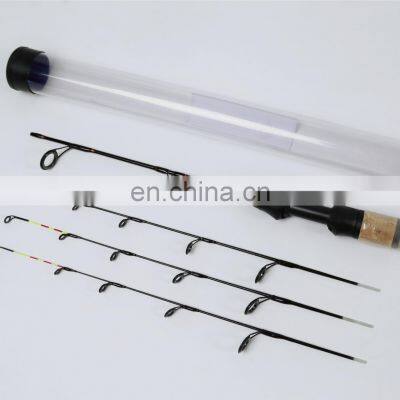 2section 3tips 65cm fiberglass and carbon fiber ice fishing rod