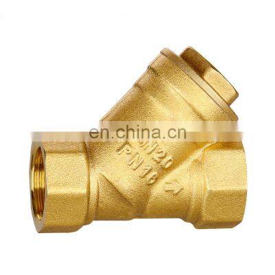 Valve body Y type brass copper strainer pipe fittings filter ball check valve body