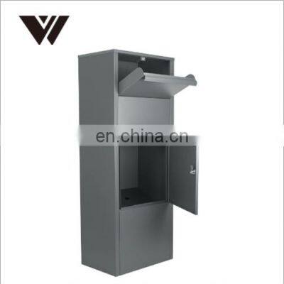 Wall Mounted Smart Parcel Drop Box Dark Grey for Secure Multiple Internet Deliveries of Large Delivery Packets Weatherproof